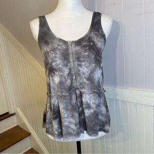 American Eagle Tank Womens Soft and Sexy line Grey and White Tie Dye Size small